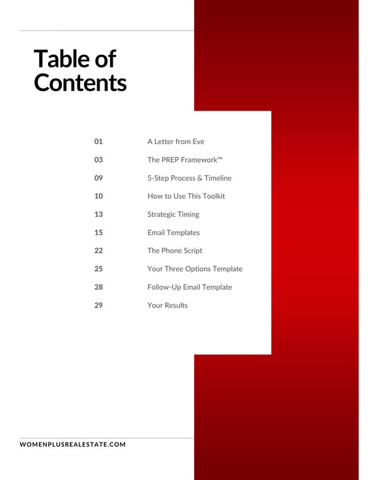 Table of contents for The Rent Negotiation Toolkit